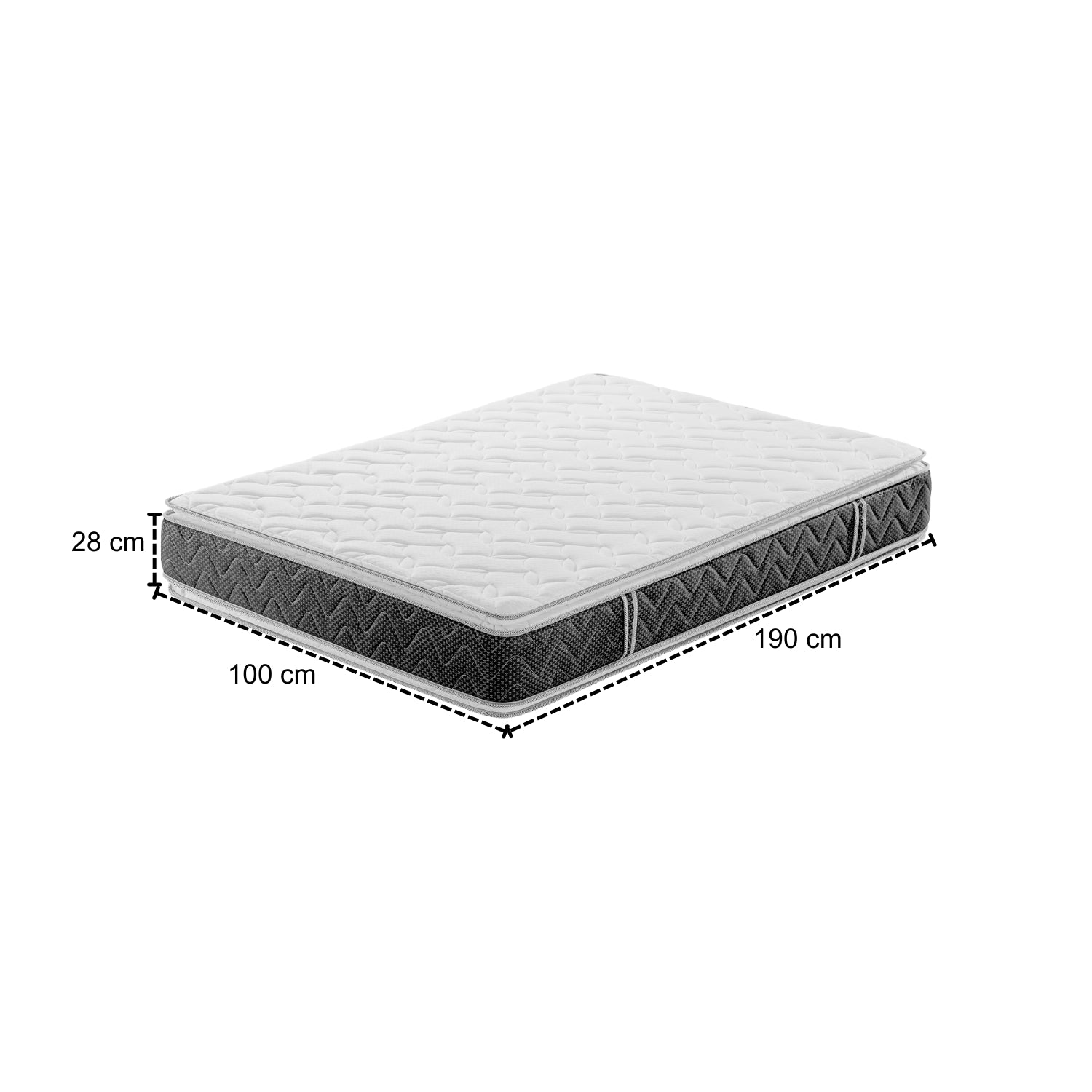 Colchón Sencillo 1.00 Berlin New Doble Pillow Top Ortopédico Zabra (Garantía 9 años)