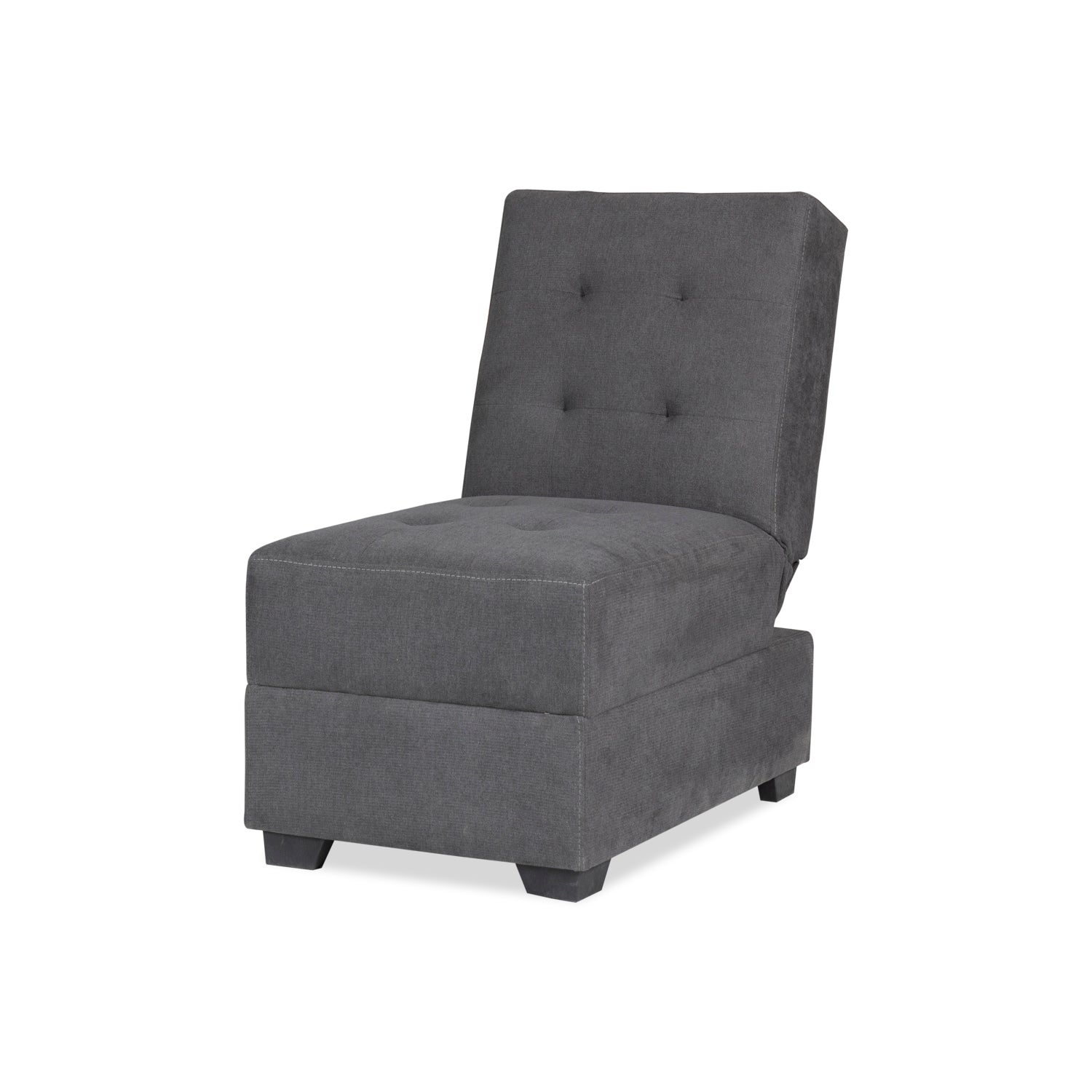 Poltrona Metz Microfibra Dorsey Plomo, Negro Click clack