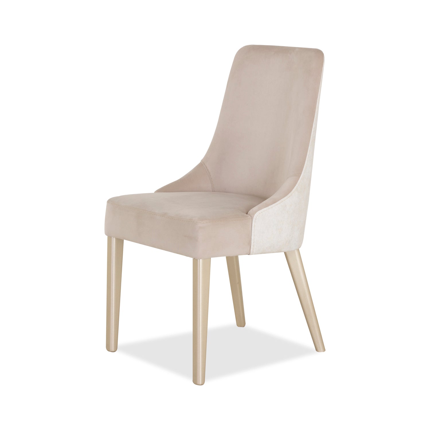 Silla Comedor Berlin Velvet Magic Perla Beige, Champaña