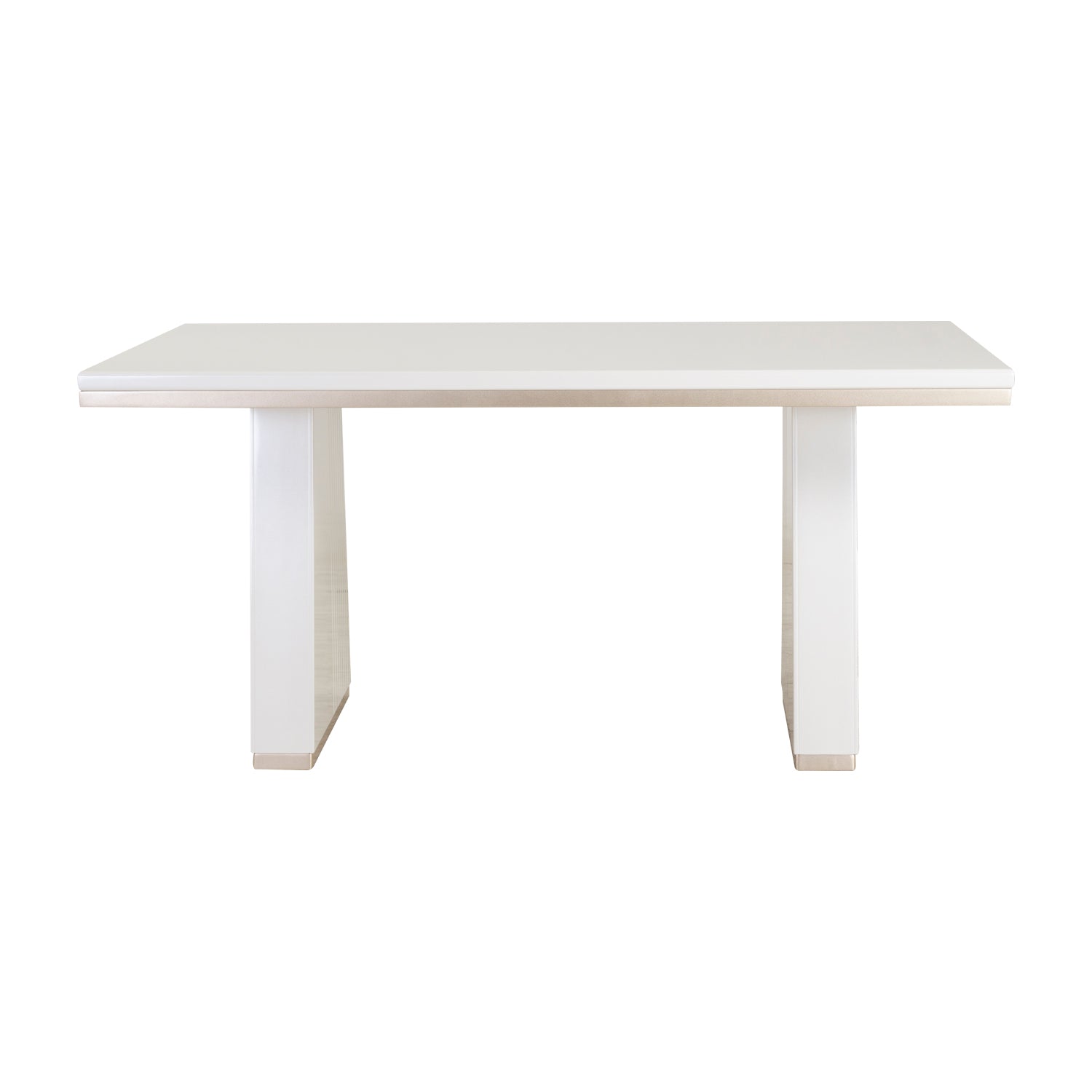 Mesa Comedor 6 Puestos Berlin Blanco Perla, Champaña