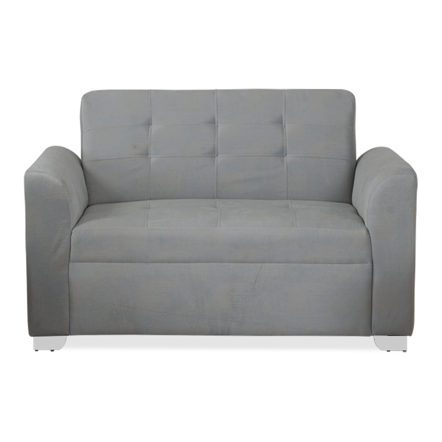 Sofá 2 Puestos Bruce Velvet Piazzola Plata