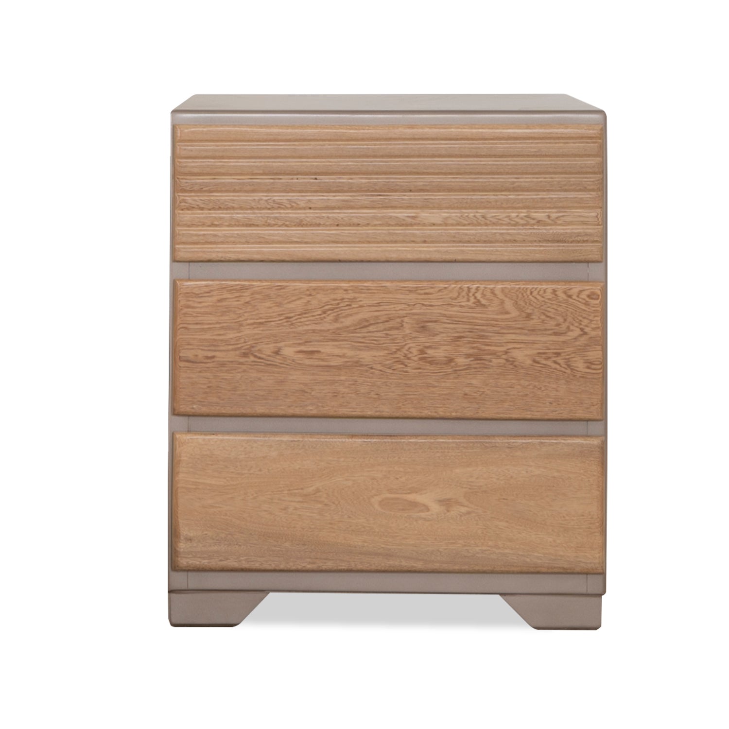 Mesa de Noche Polonia Natural, Taupe Grande