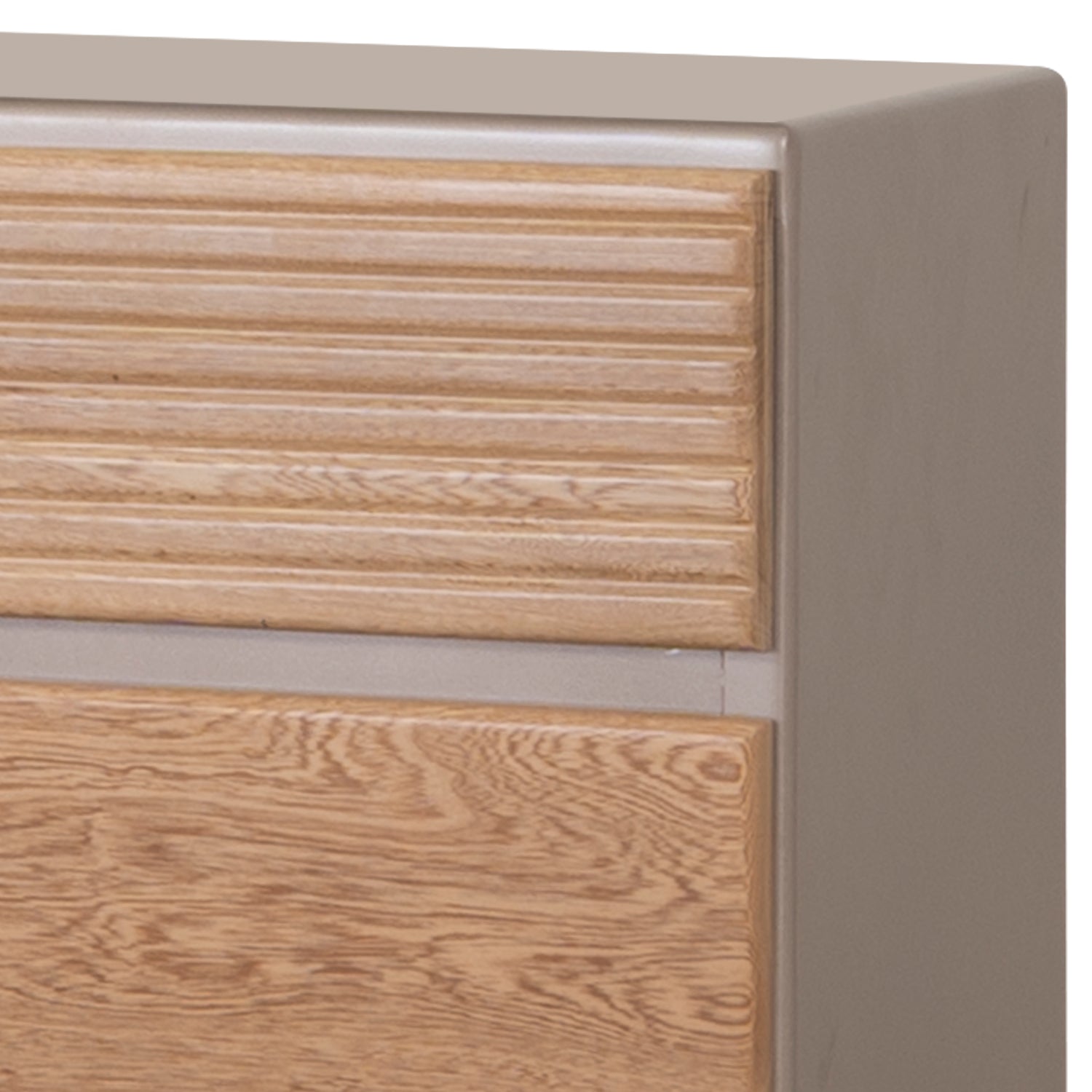 Mesa de Noche Polonia Natural, Taupe Grande