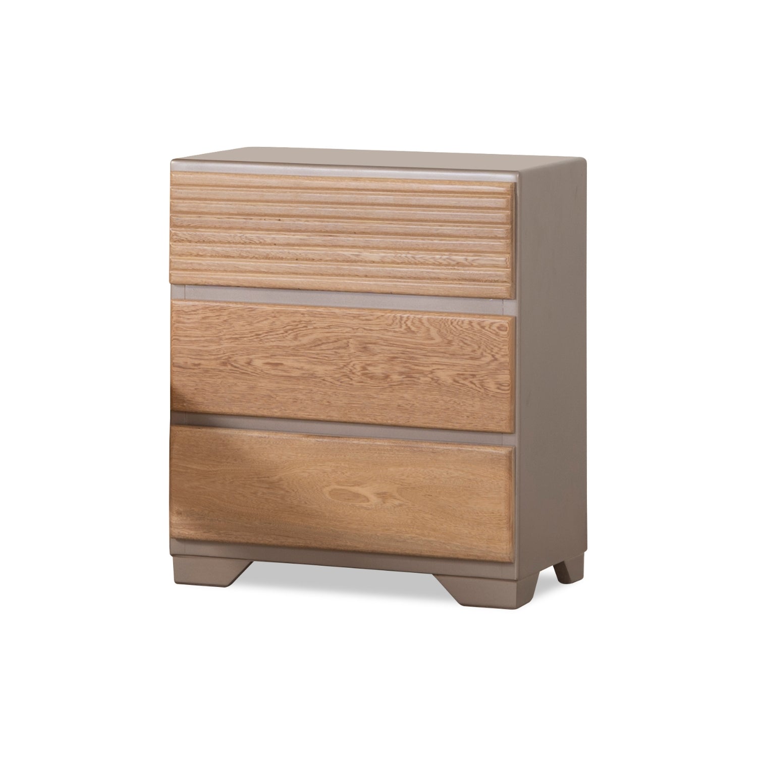 Mesa de Noche Polonia Natural, Taupe Grande