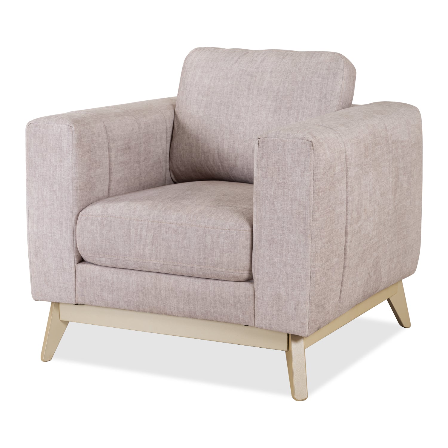 Poltrona Line Velvet Azafran Crudo, Champaña Premium