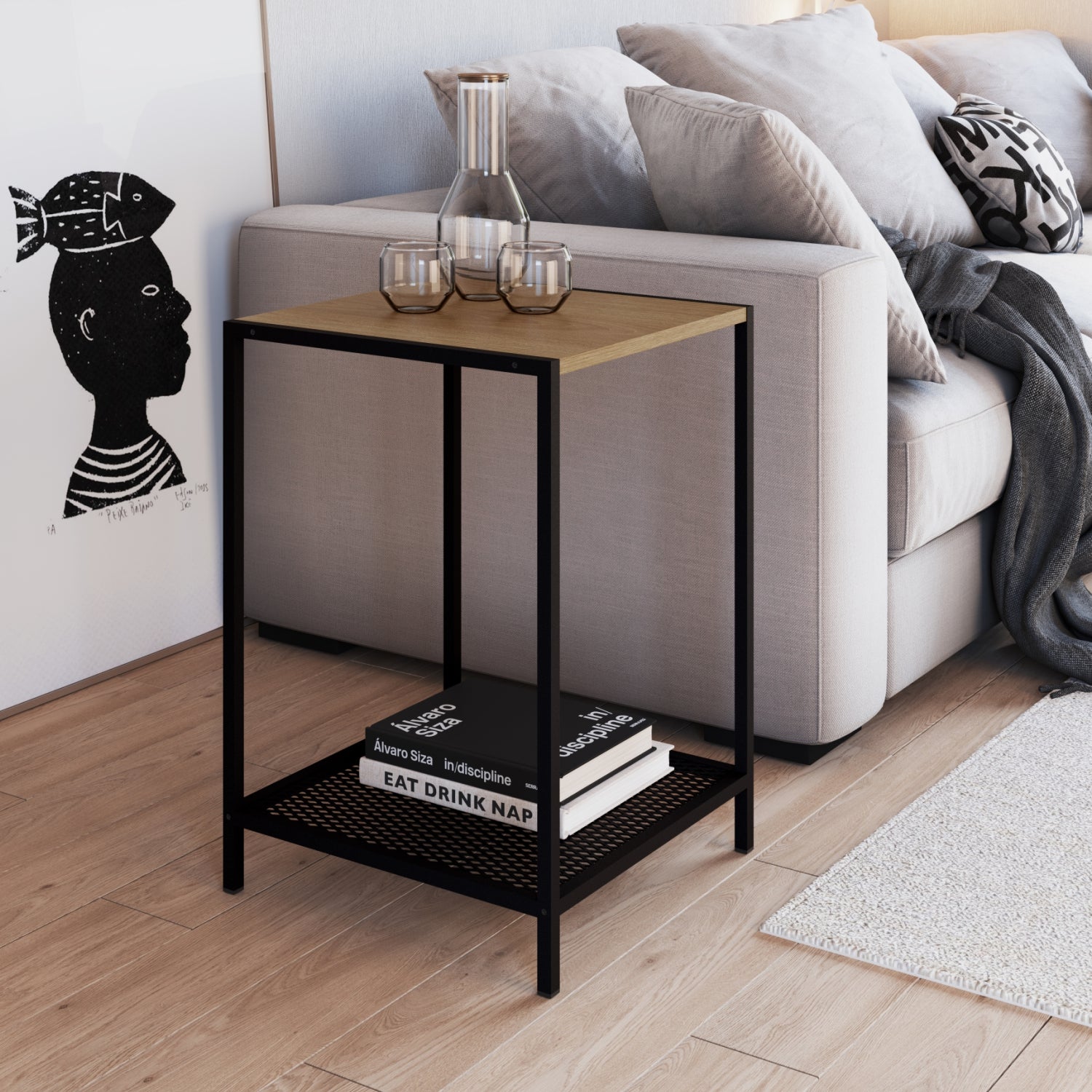 Mesa Auxiliar Jass Natural