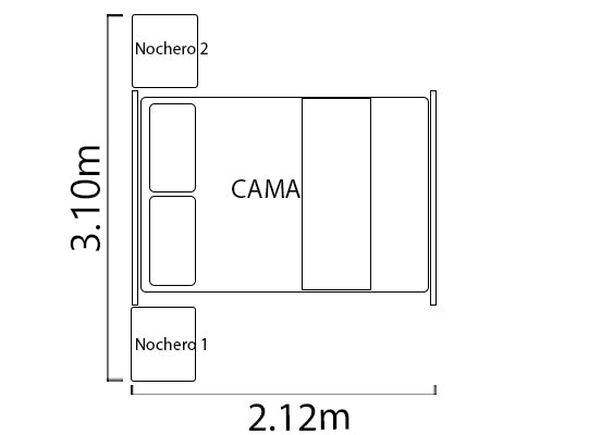 Alcoba King Piero Eurolino Marfil, Natural