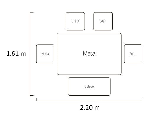Comedor 6 Puestos Line Velvet Azafran Crudo, Champaña