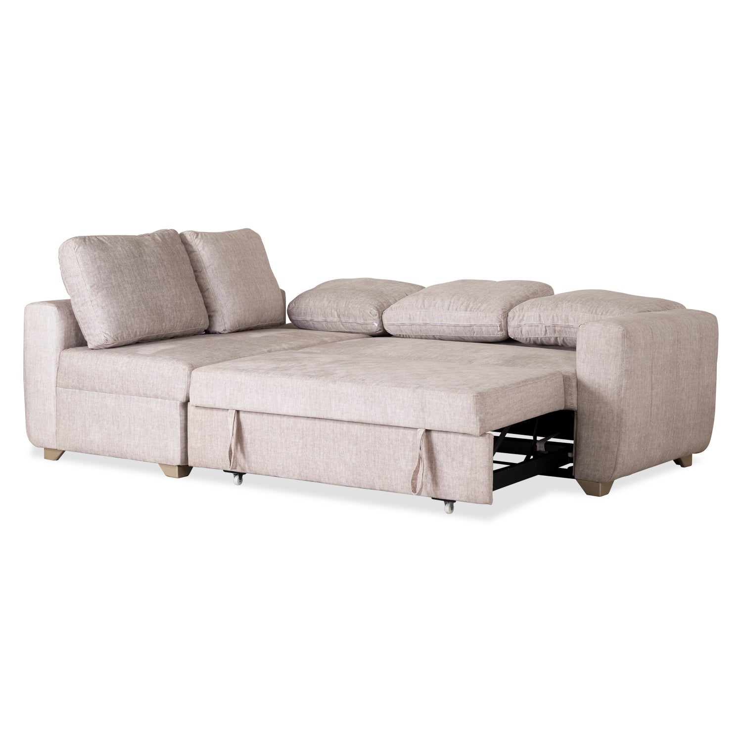 Sala Cama Line Velvet Azafran Crudo,Champaña