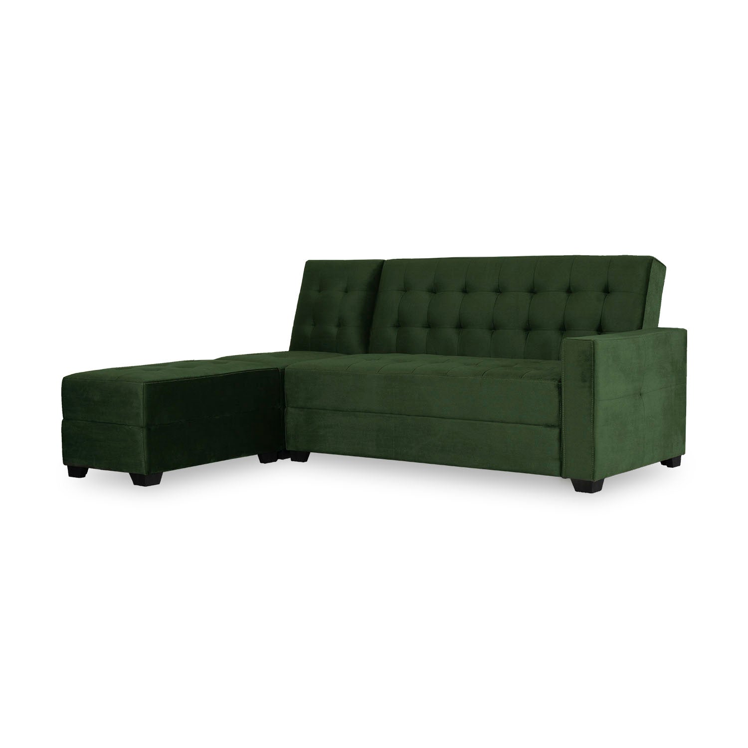Puff Metz Velvet London Verde, Negro