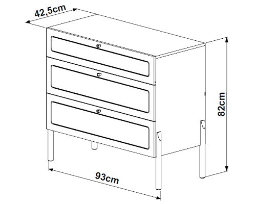 Cómoda Santorini Natural, Tejido