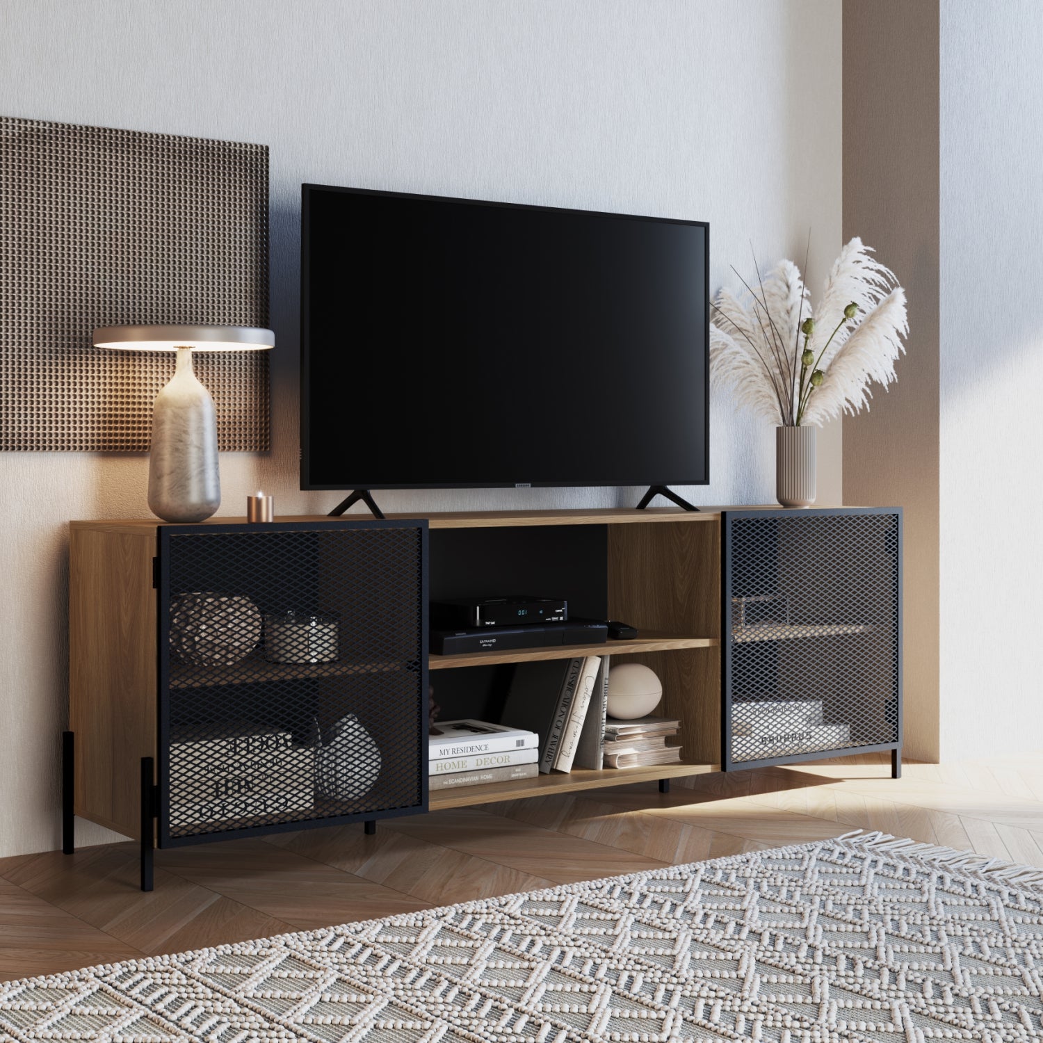 Mesa De Tv Jass Natural 180X60X37