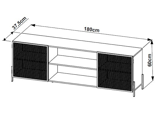 Mesa De Tv Jass Natural 180X60X37