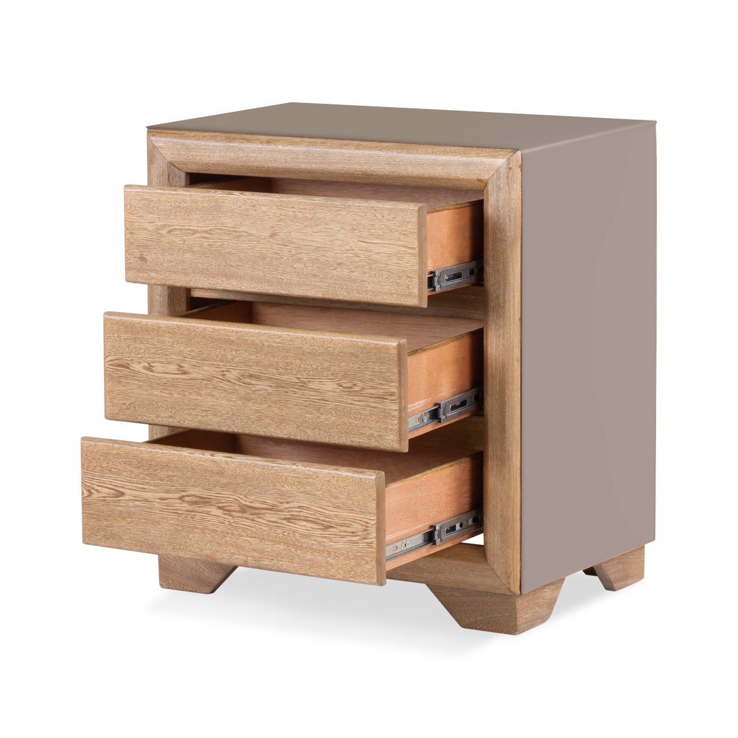 Mesa de Noche Marbella Taupe Perla, Natural*