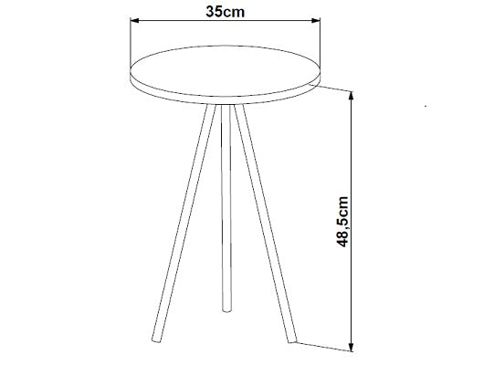 Mesa Auxiliar Lilo Natural, Dorado