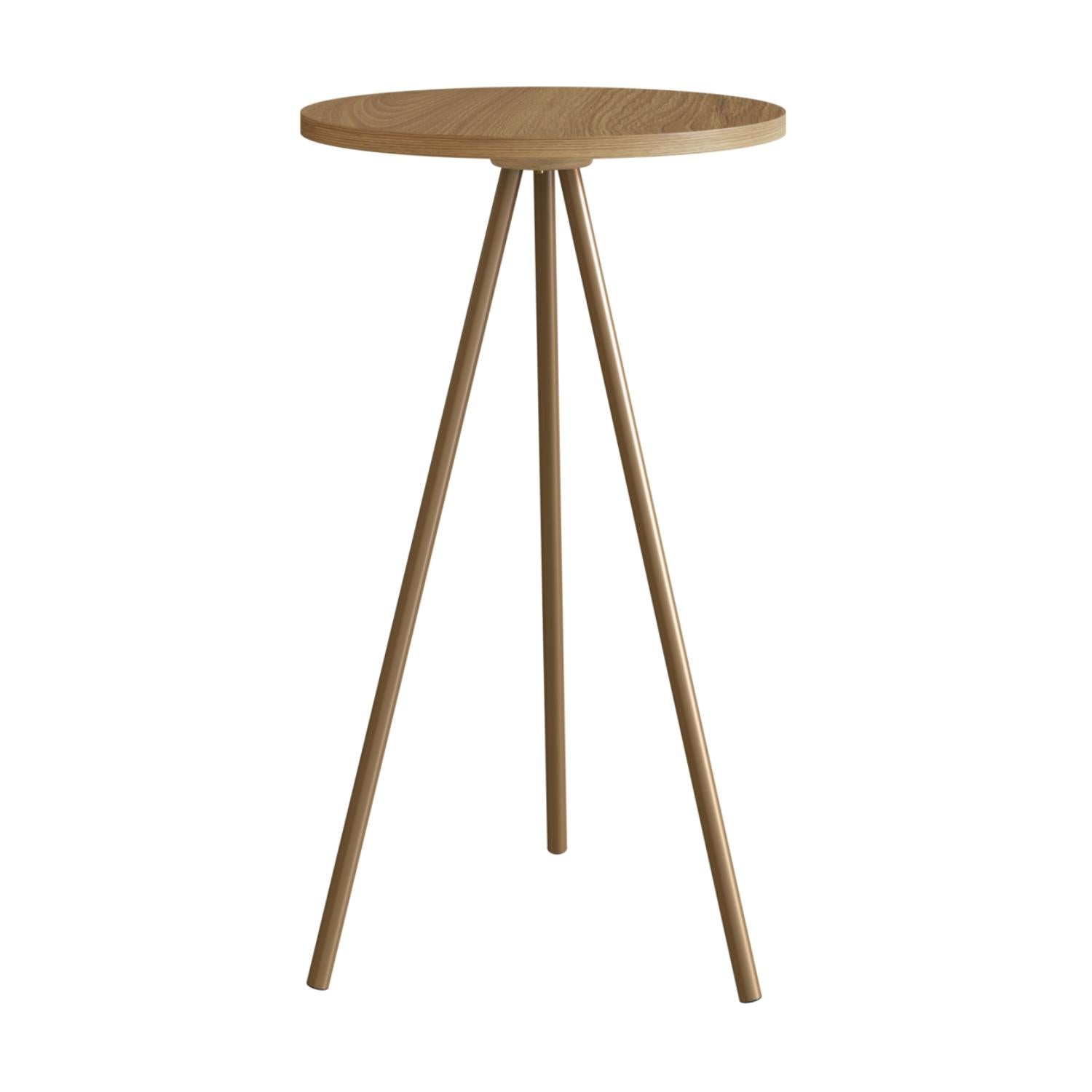 Mesa Auxiliar Lilo Natural, Dorado Premium