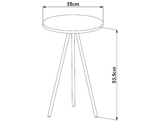 Mesa Auxiliar Lilo Negra Medium