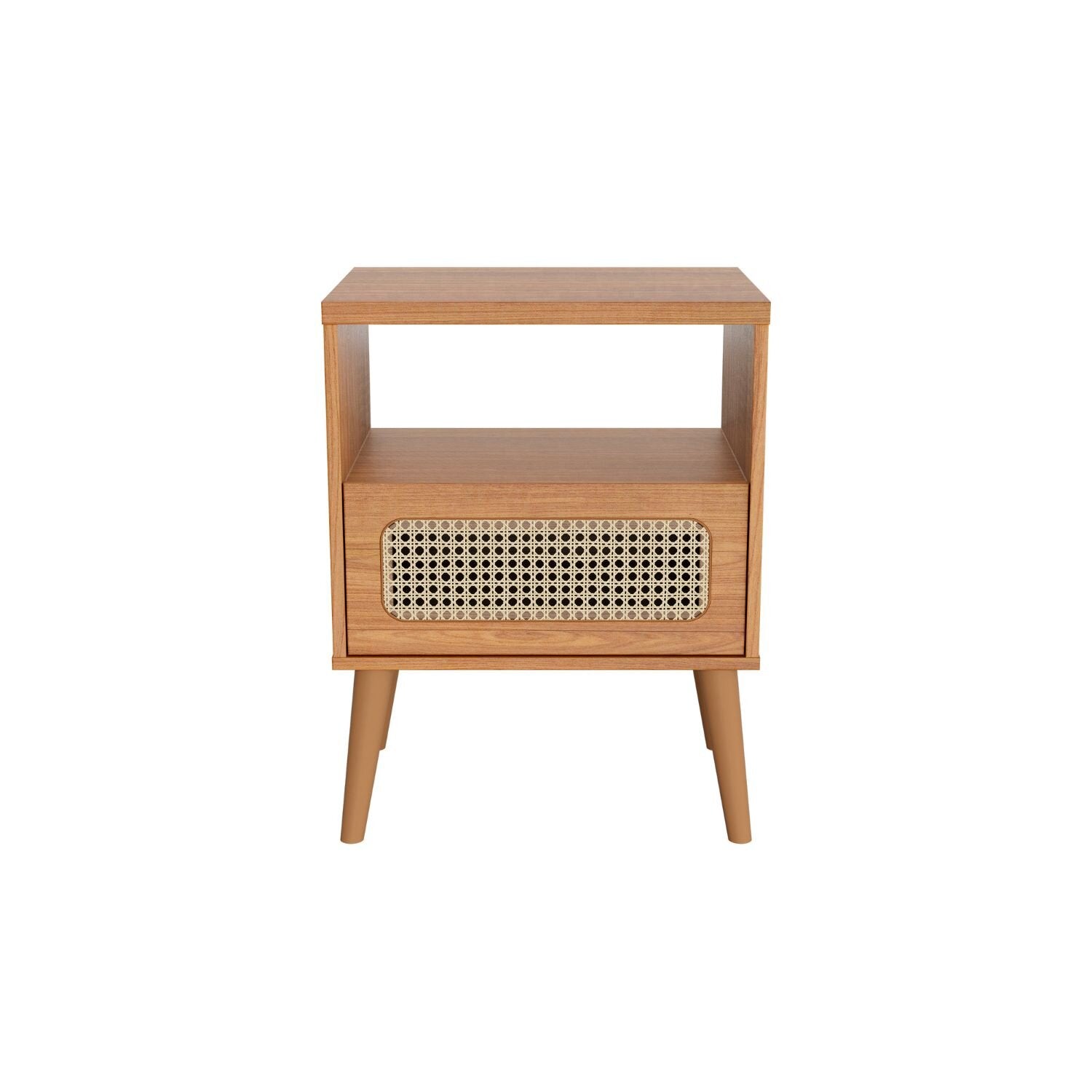 Mesa de Noche Amelia Miel, Mimbre