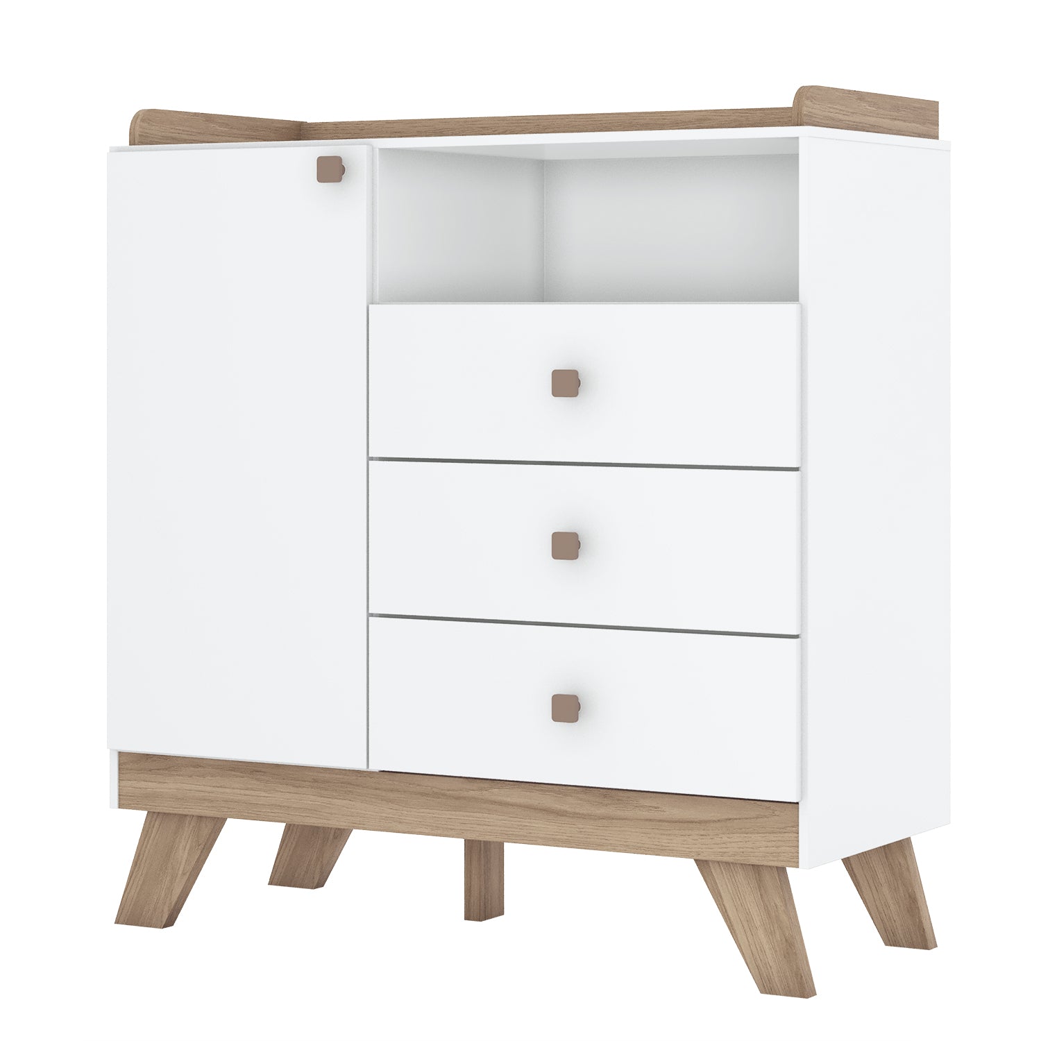 Cómoda Buxy Blanco, Natural