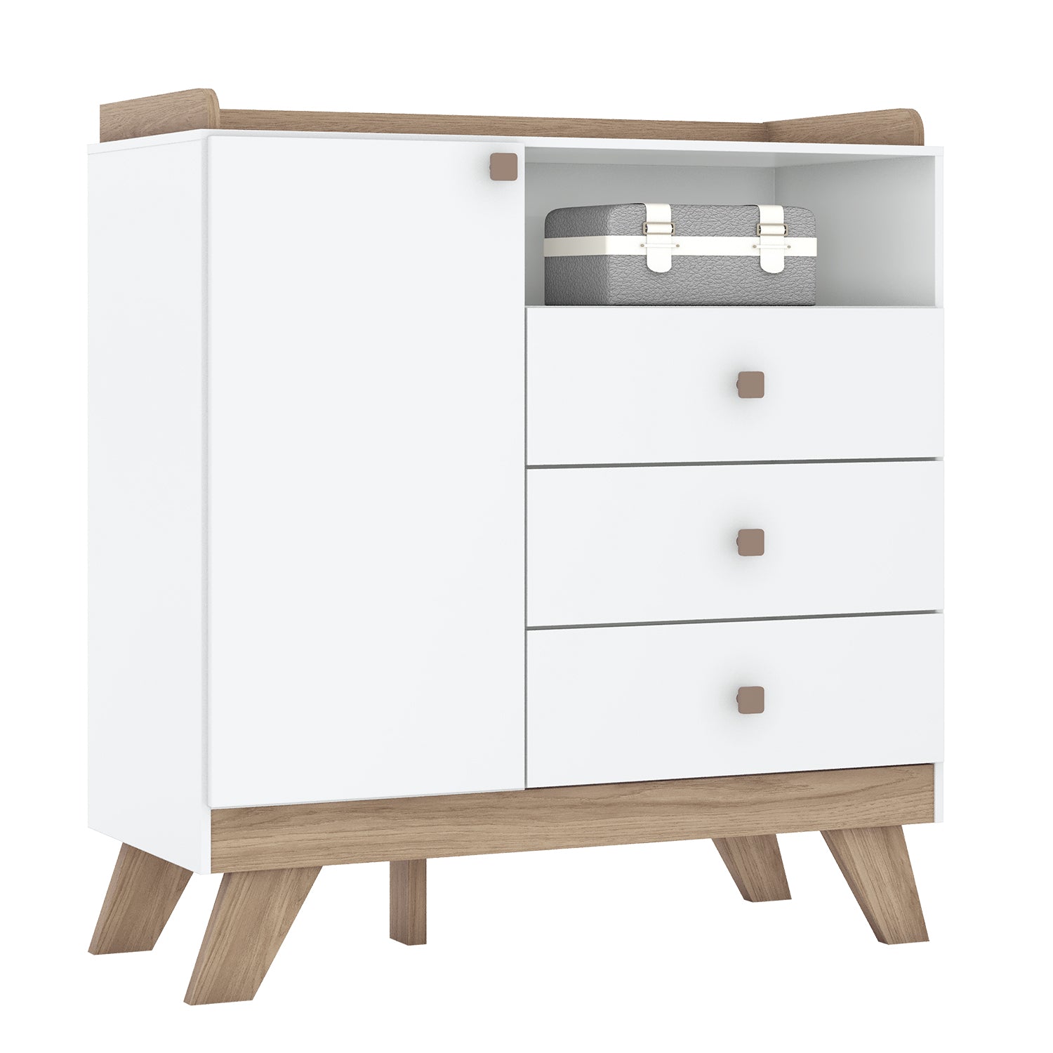 Cómoda Buxy Blanco, Natural