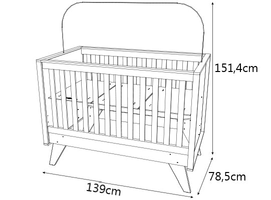 Cuna Para Bebé Buxy Blanco, Natural