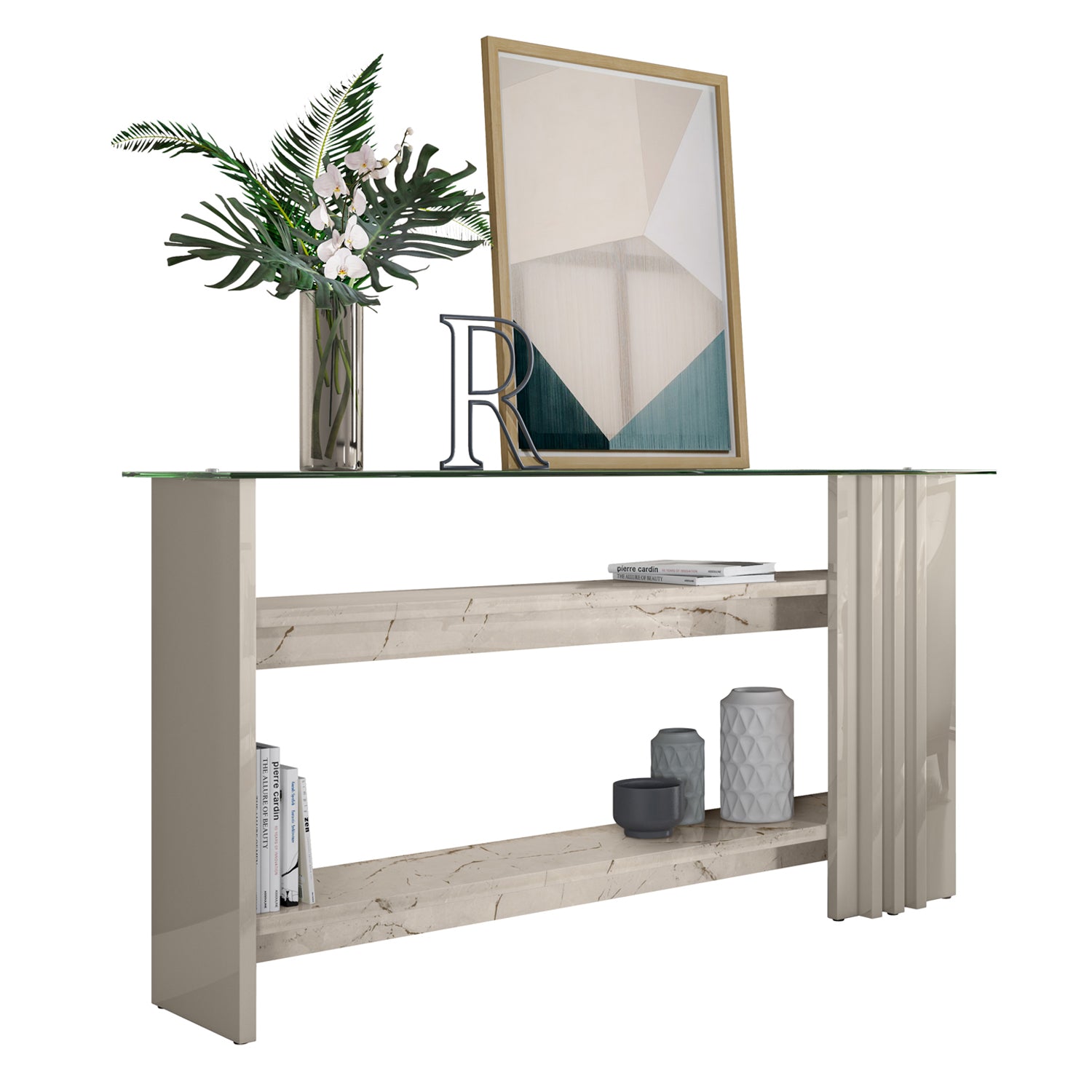 Consola Luka Off White, Marmol