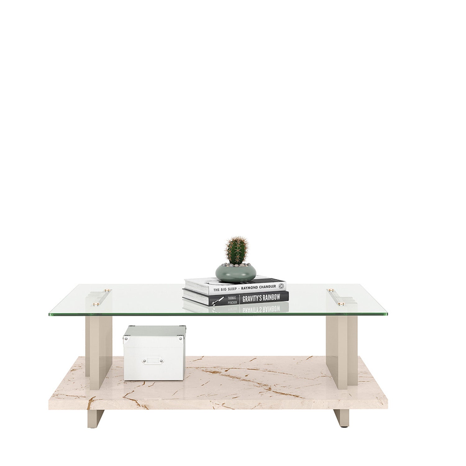 Mesa Centro Luka Off White, Marmol