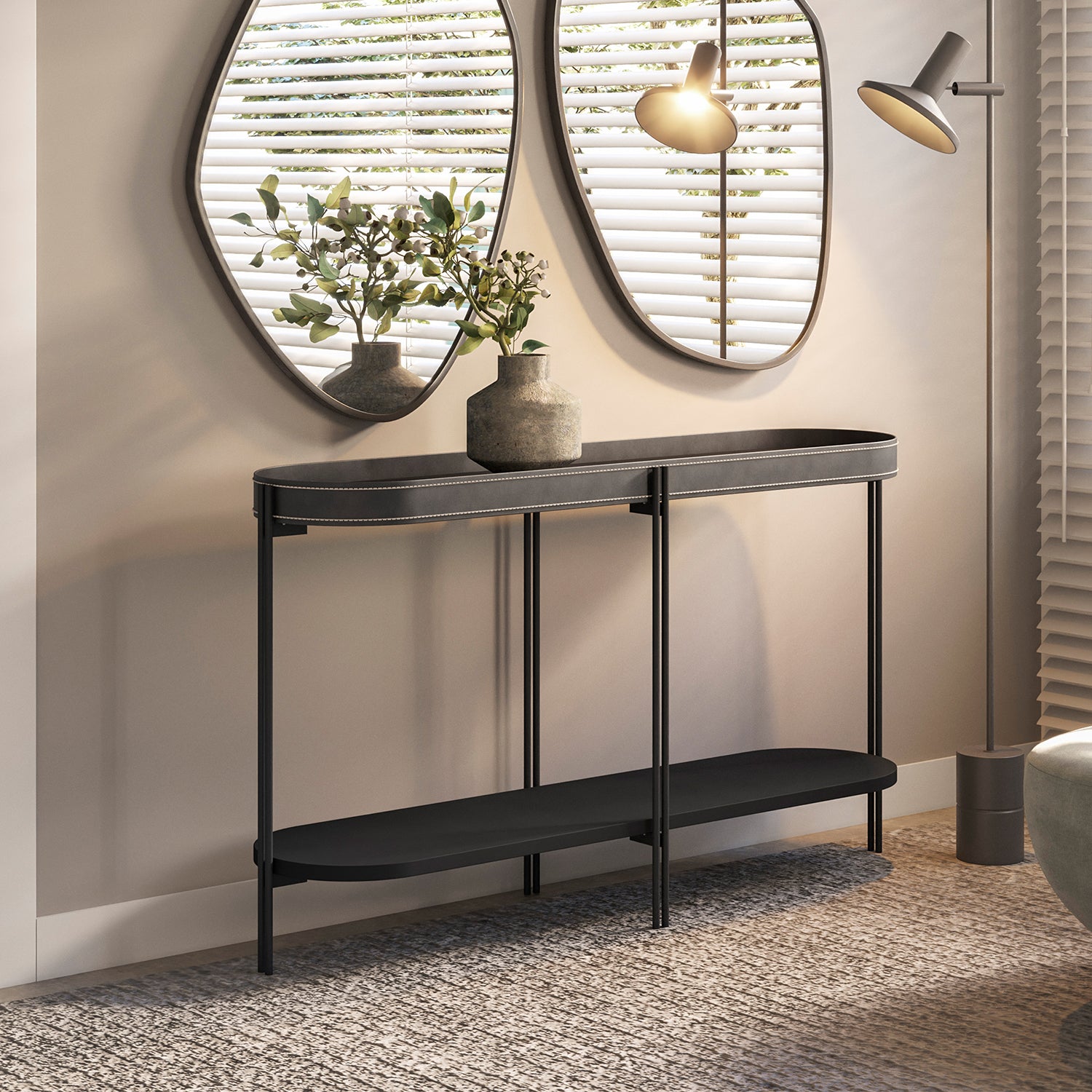 Consola Liam Eurocuero Negro