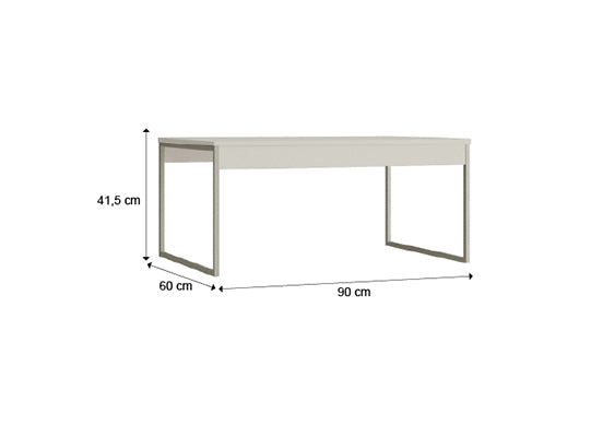 Mesa De Centro Jax Off White, Plata