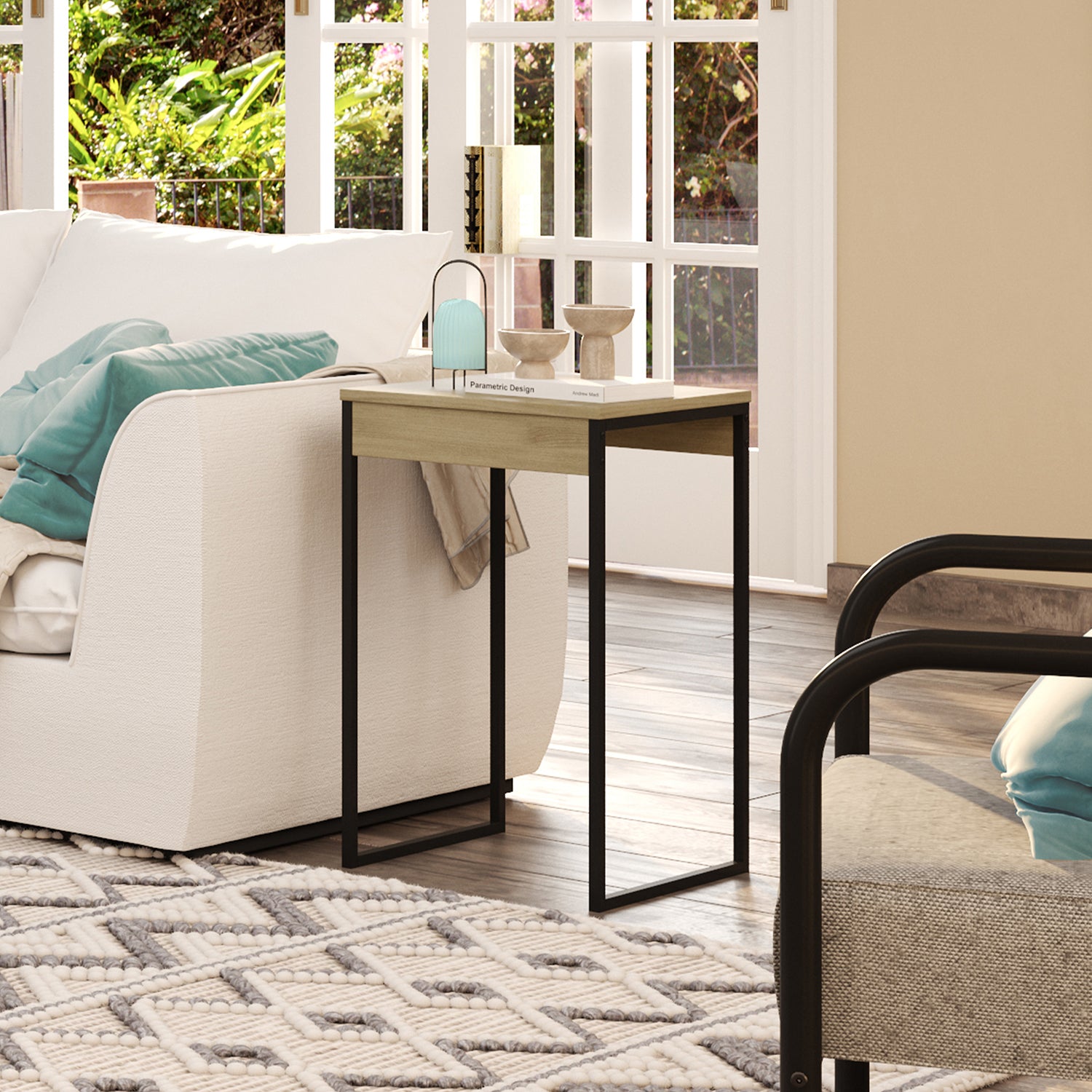 Mesa Auxiliar Jax Natural, Negro