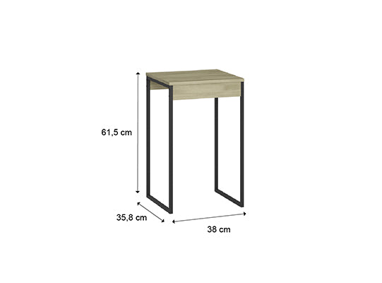 Mesa Auxiliar Jax Natural, Negro