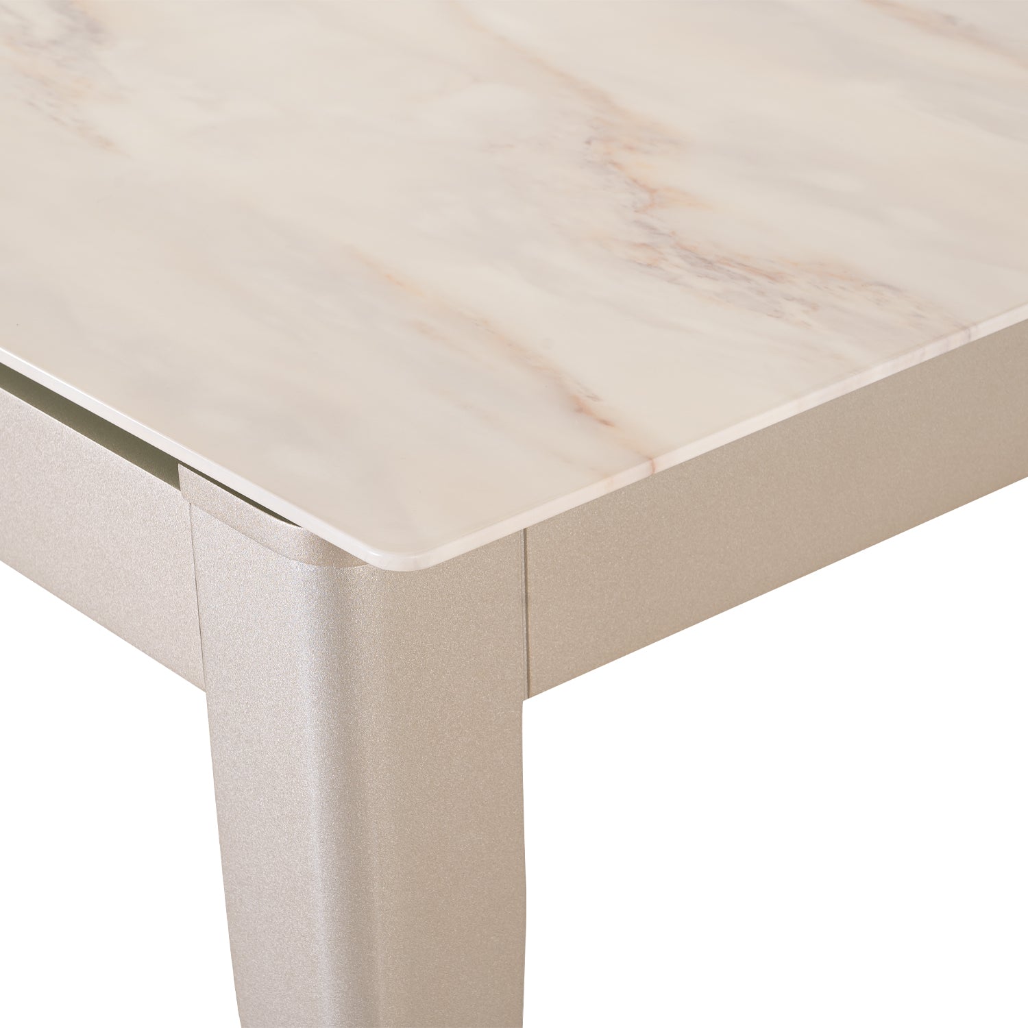 Mesa Comedor 4 Puestos Marsella Marmol, Champaña