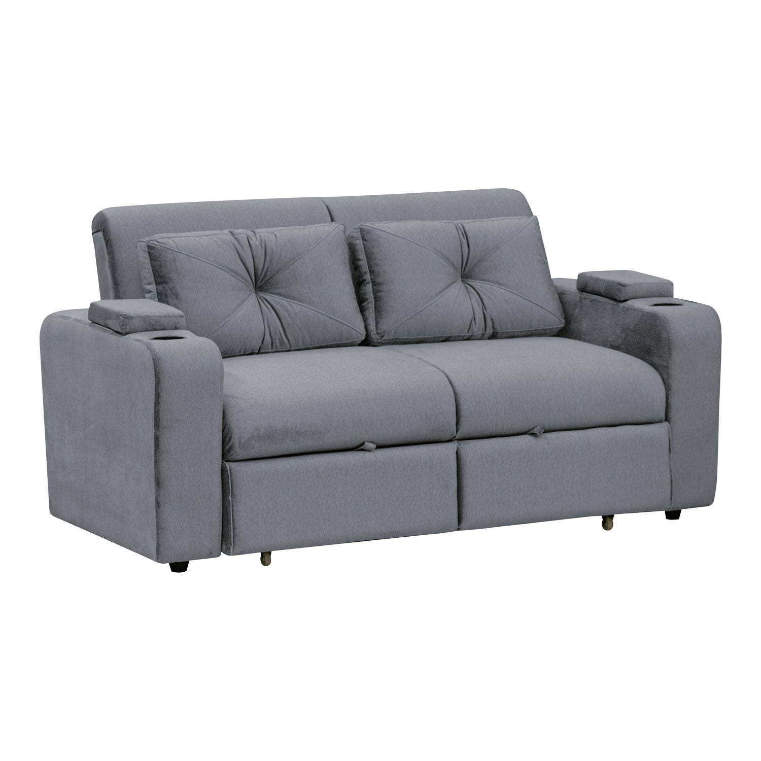 Sofá  Cama Boston Velvet Suprema Gris