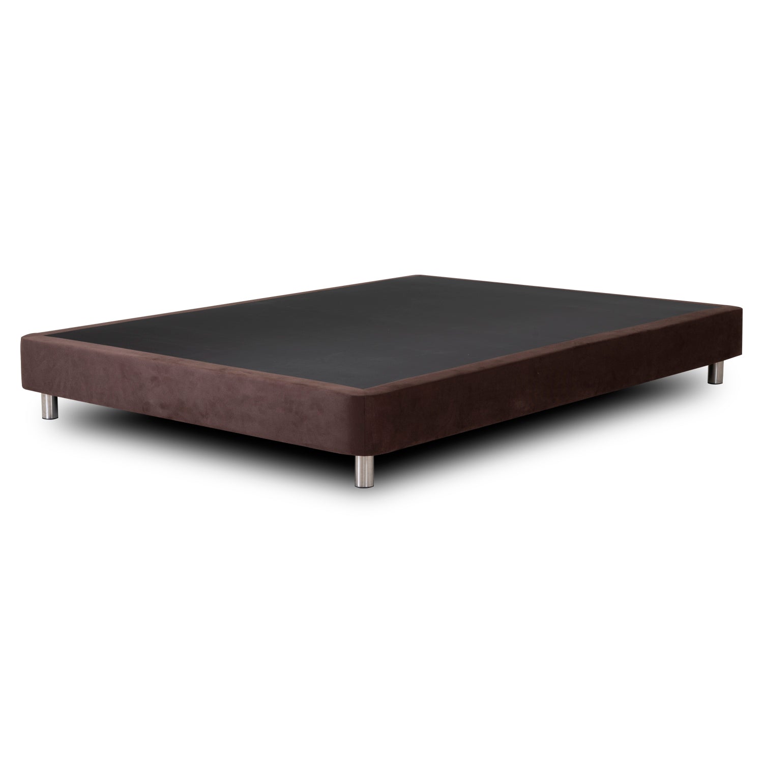 Base Cama Doble Napoli Microfibra Café