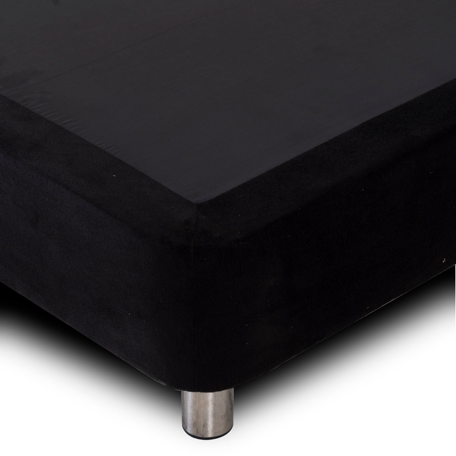 Base Cama Doble Napoli Microfibra Negro