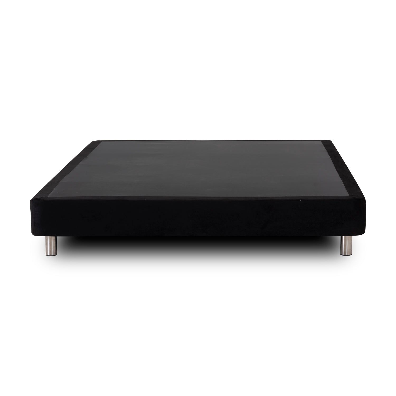 Base Cama Doble Napoli Microfibra Negro