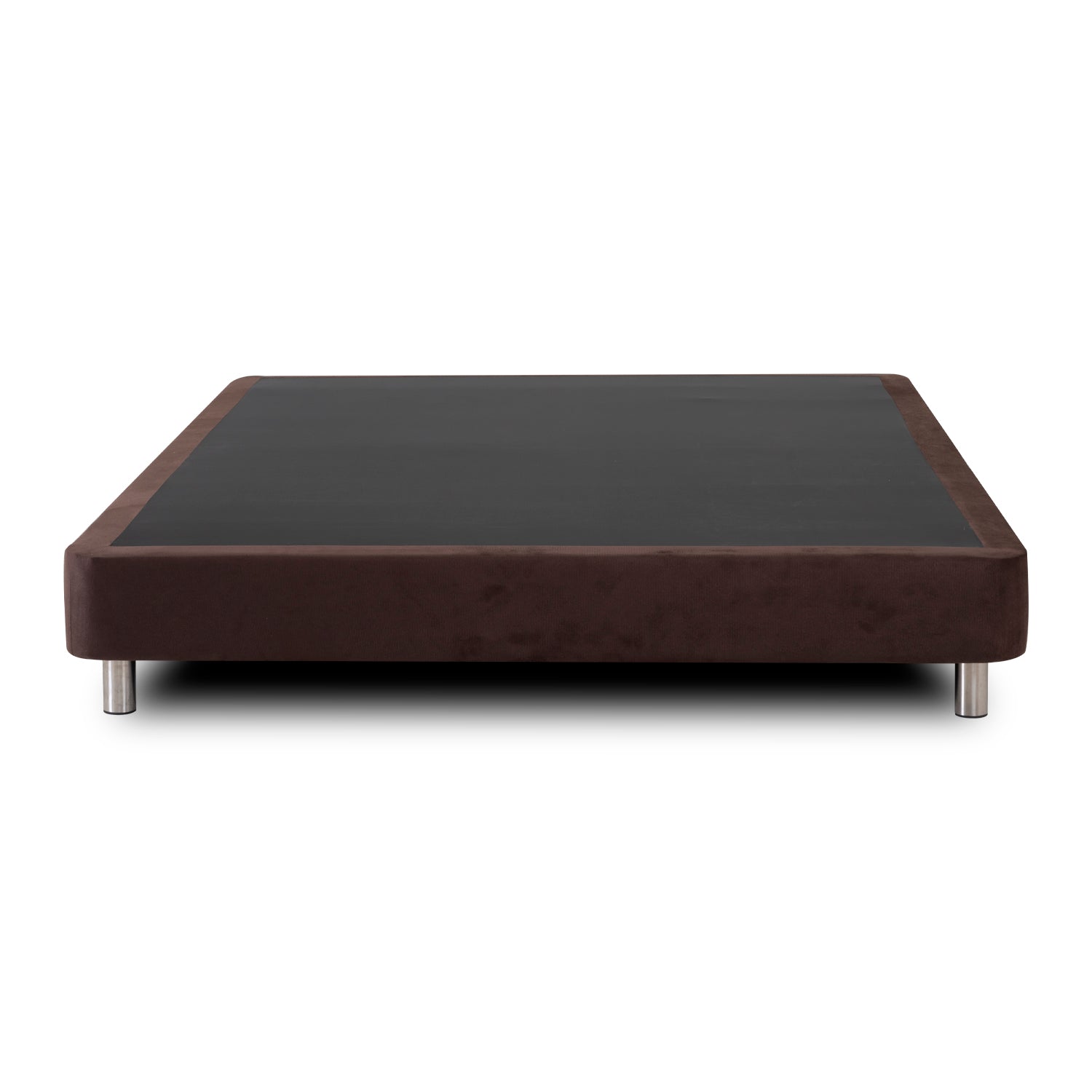 Base Cama Doble Napoli Microfibra Café