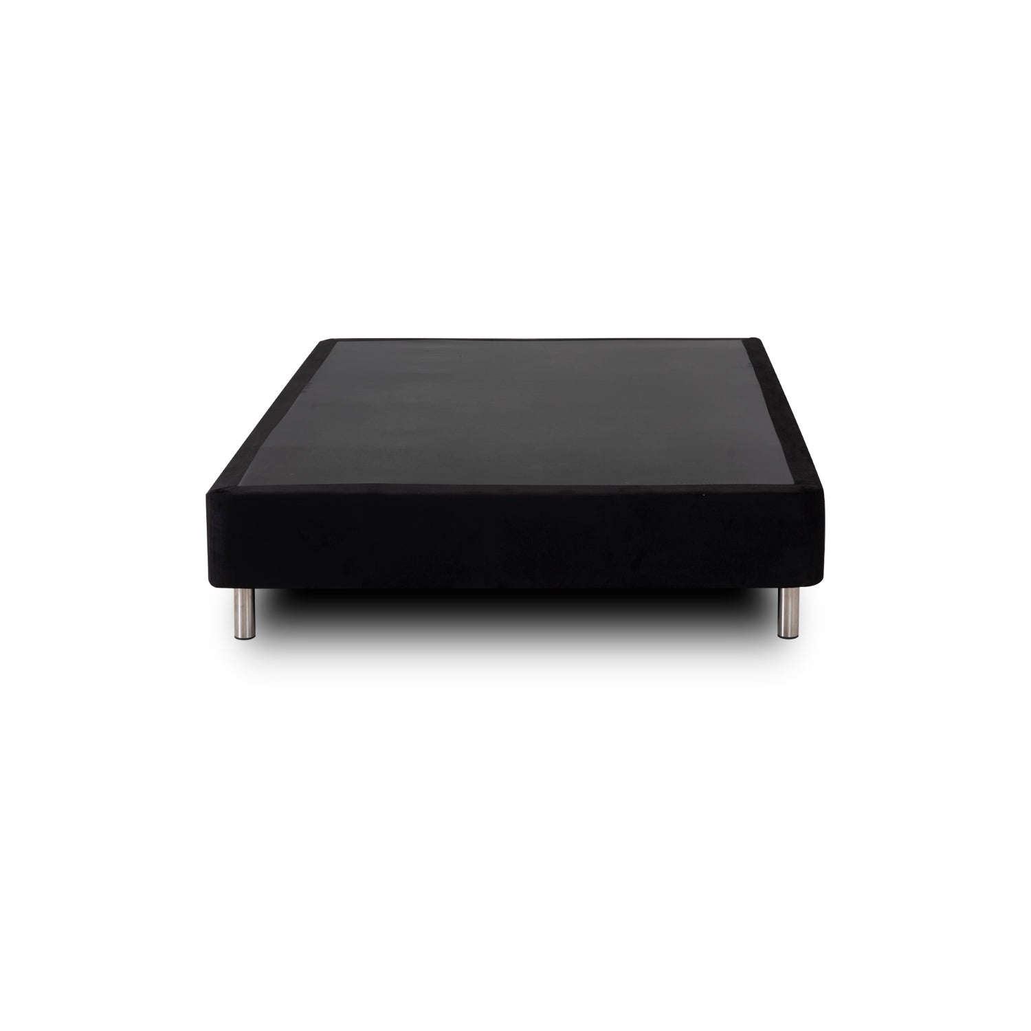 Base Cama Semi Doble Napoli Microfibra Negro
