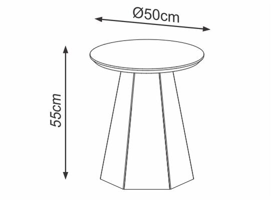 Mesa Auxiliar Madeira Natural, Negro