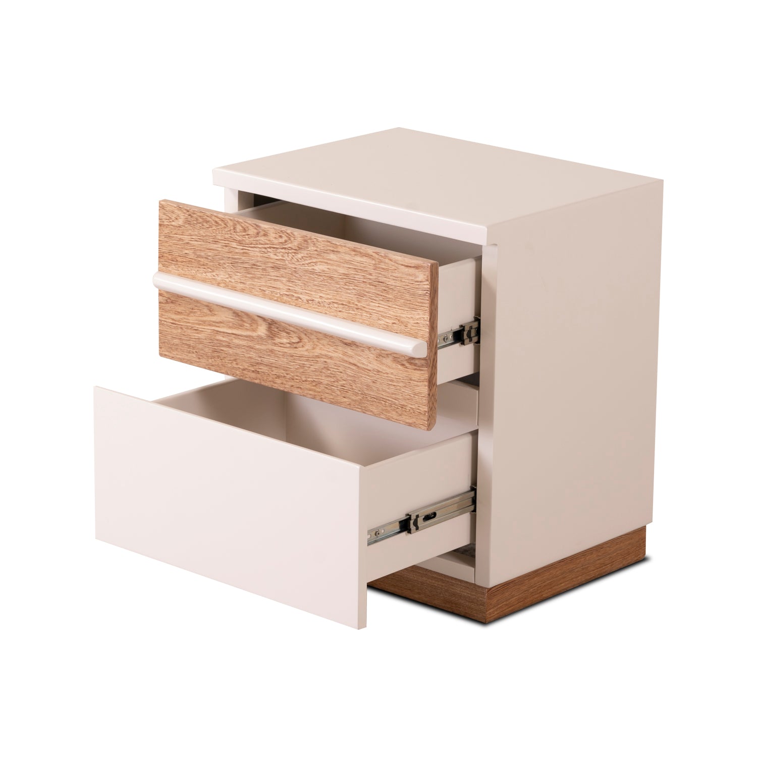 Mesa de Noche Arizona Off White, Natural