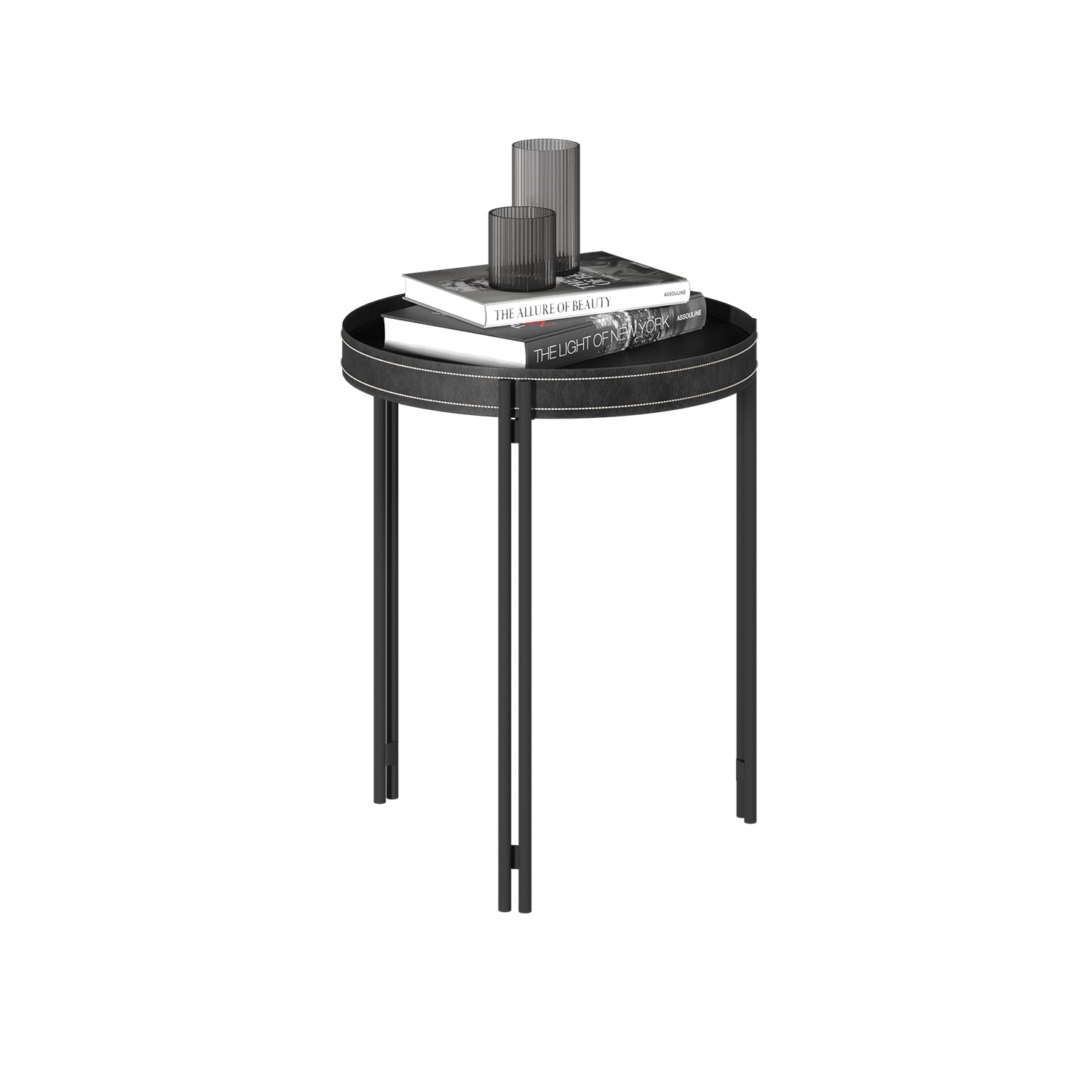 Mesa Auxiliar Liam Eurocuero Negro