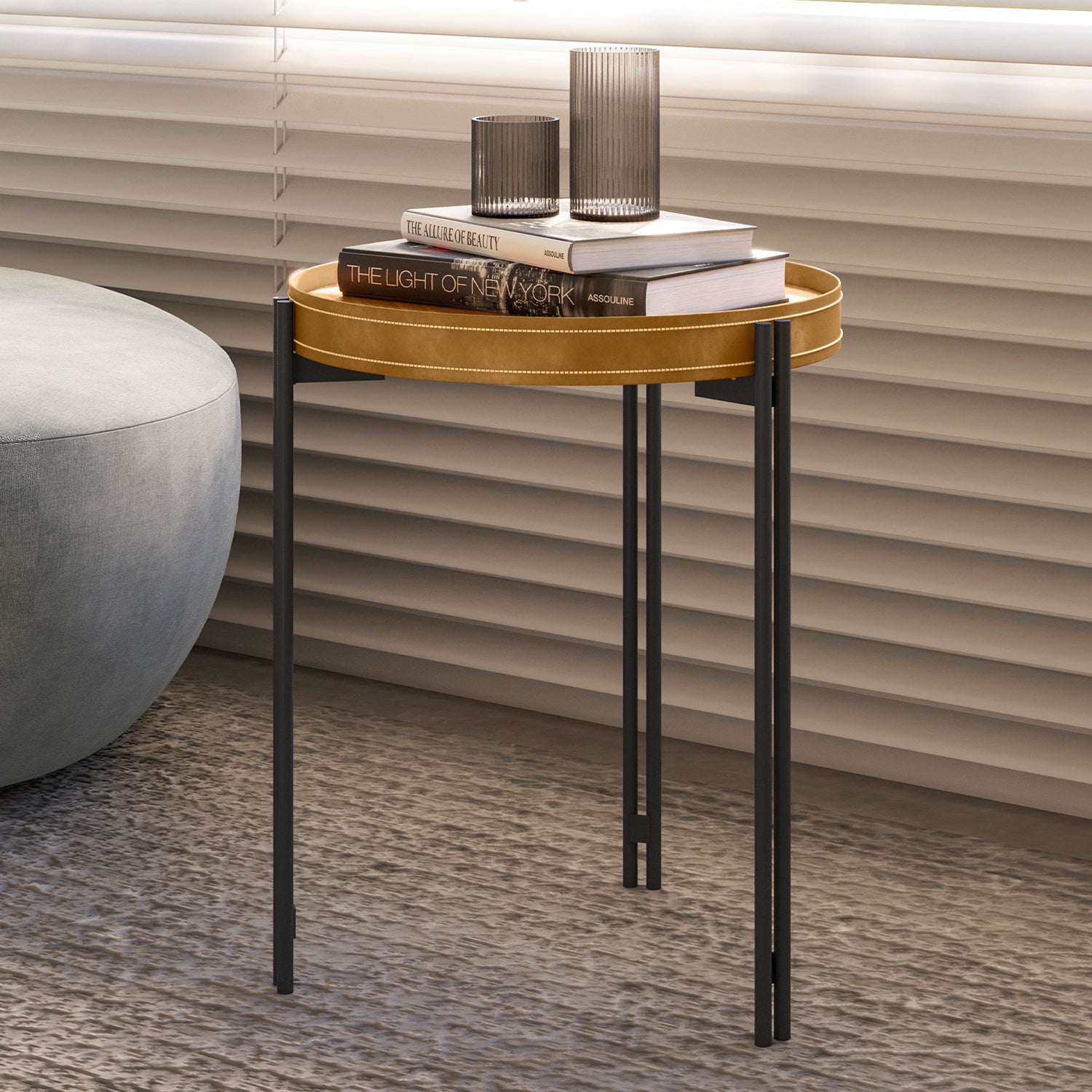 Mesa Auxiliar Liam Eurocuero Café