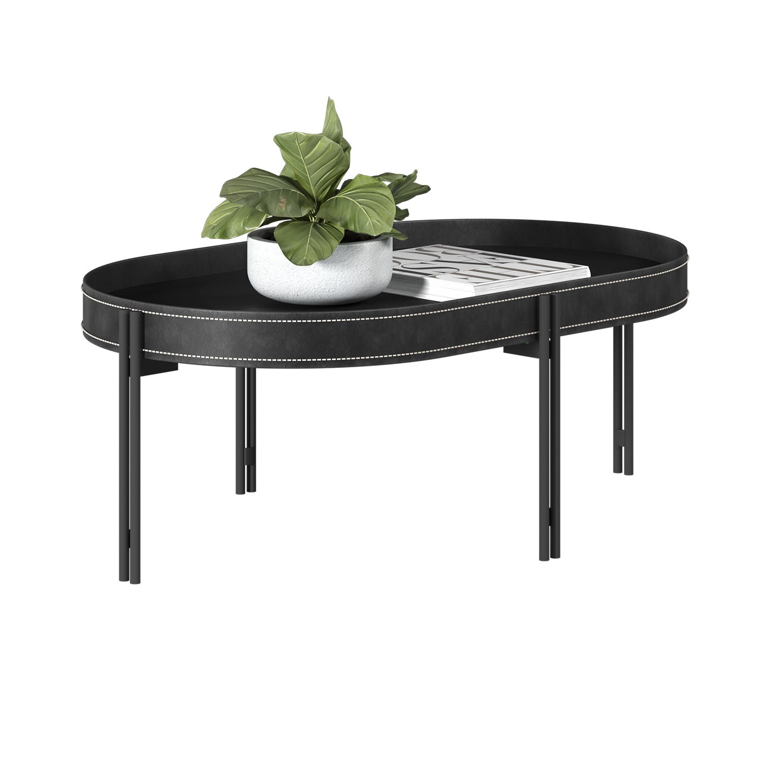 Mesa De Centro Liam Eurocuero Negro