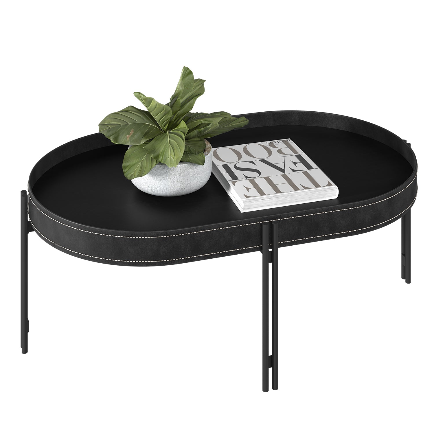 Mesa De Centro Liam Eurocuero Negro