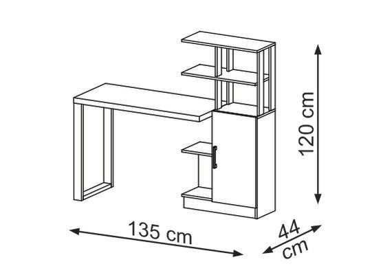 Escritorio Cox Natural, Negro