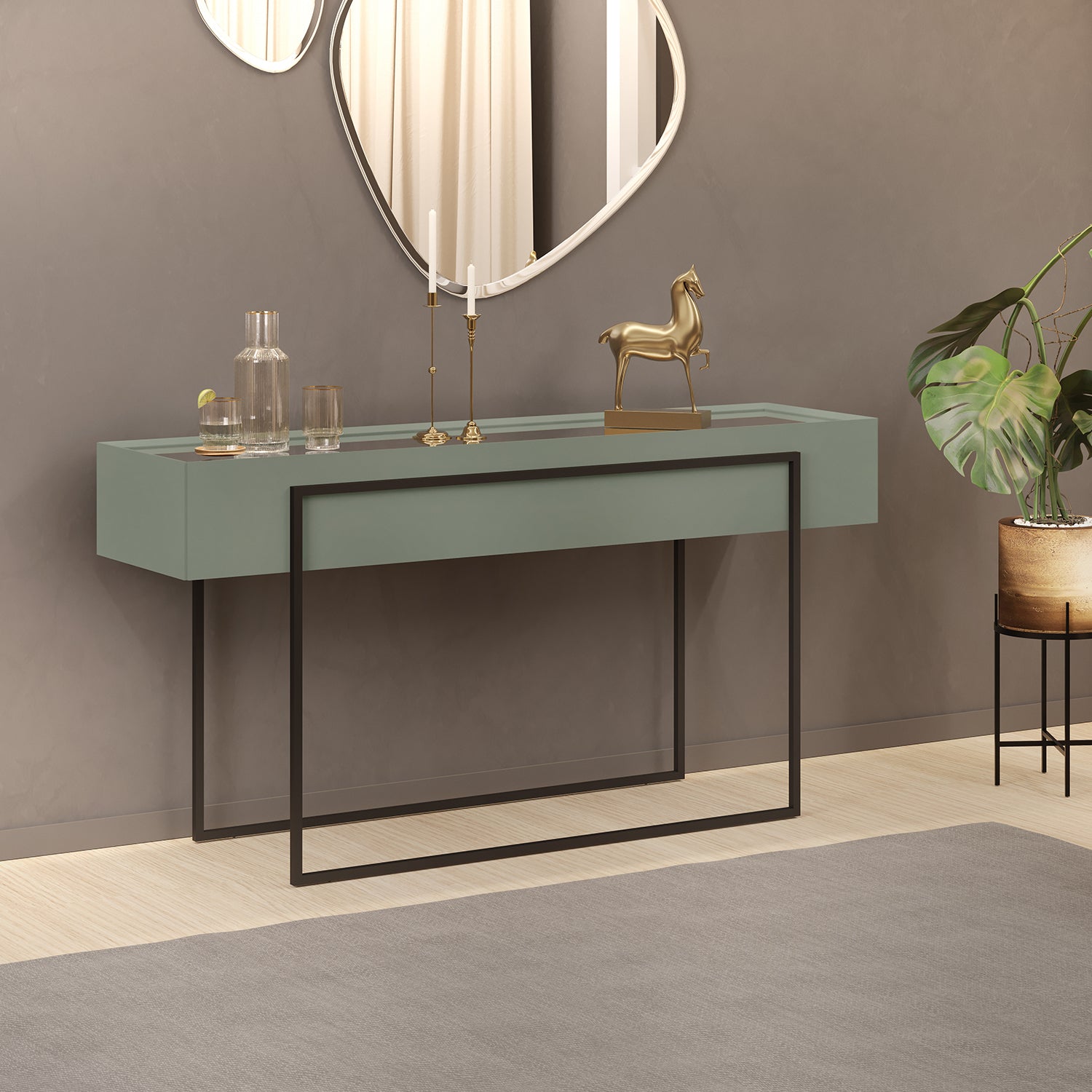 Consola Loft Olivo, Negro