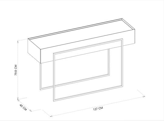 Consola Loft Olivo, Negro