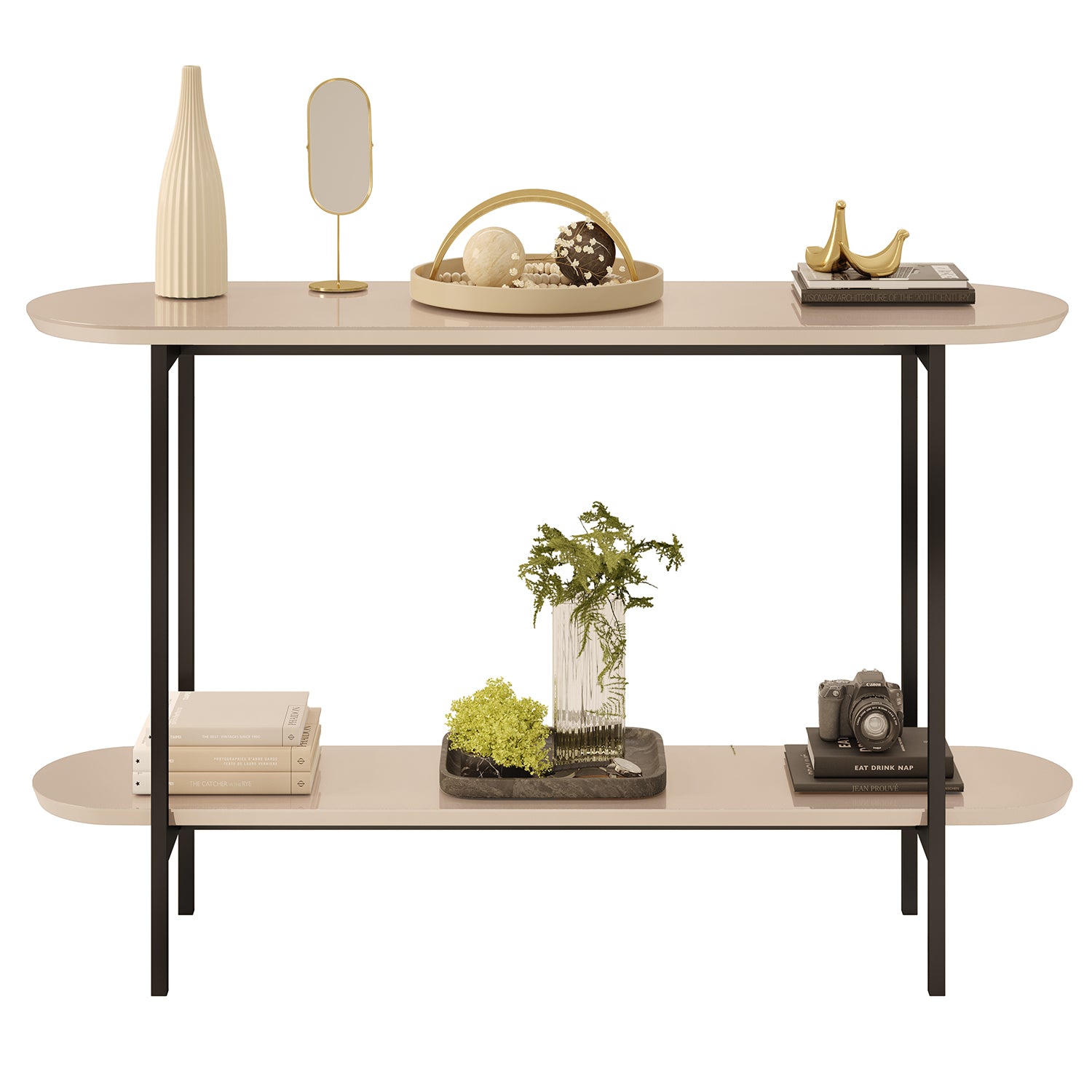 Consola Charlot Off White, Negro