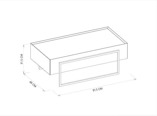 Mesa De Centro Loft Olivo, Negro