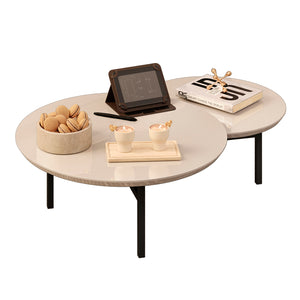 Mesa De Centro Charlot Off White, Negro